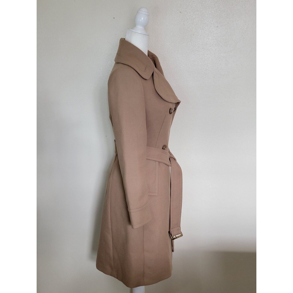 Banana Republic Womens Wool Blend Belted Double Brested Size XS Camel Rn54023 - Picture 5 of 12